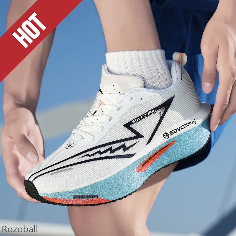 Laufschuhe mit Carbonplatte Spezial-Marathon-Schuhe für Herren Atmungsaktive Leichte Bequeme Rutschfeste Sneaker für Damen