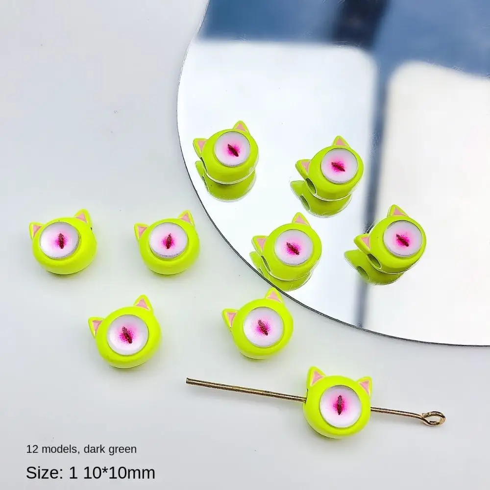 Funny Bracelet Diy Beading Rotundity Perforated Bead Cartoon Eyes Beads Mini DIY Hand-beaded Material Necklace DIY Decorations