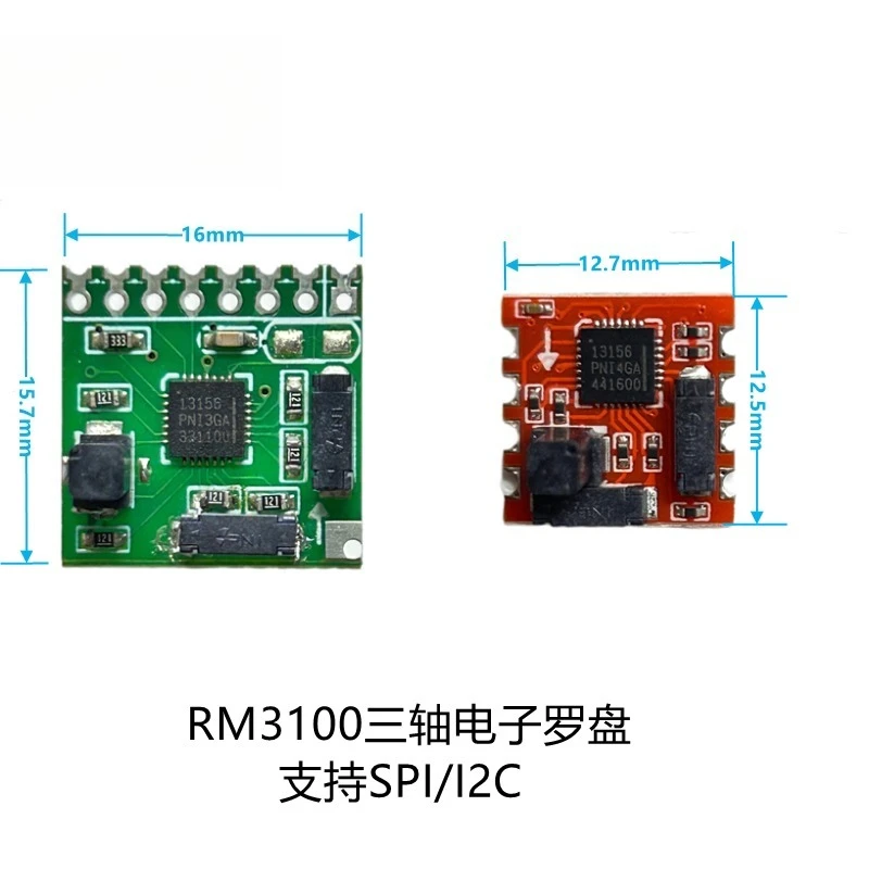 RM3100 Evaluation Demo Test Board, High‑Precision 3‑Axis Electronic Compass Geomagnetic Magnetometer Sensor Module