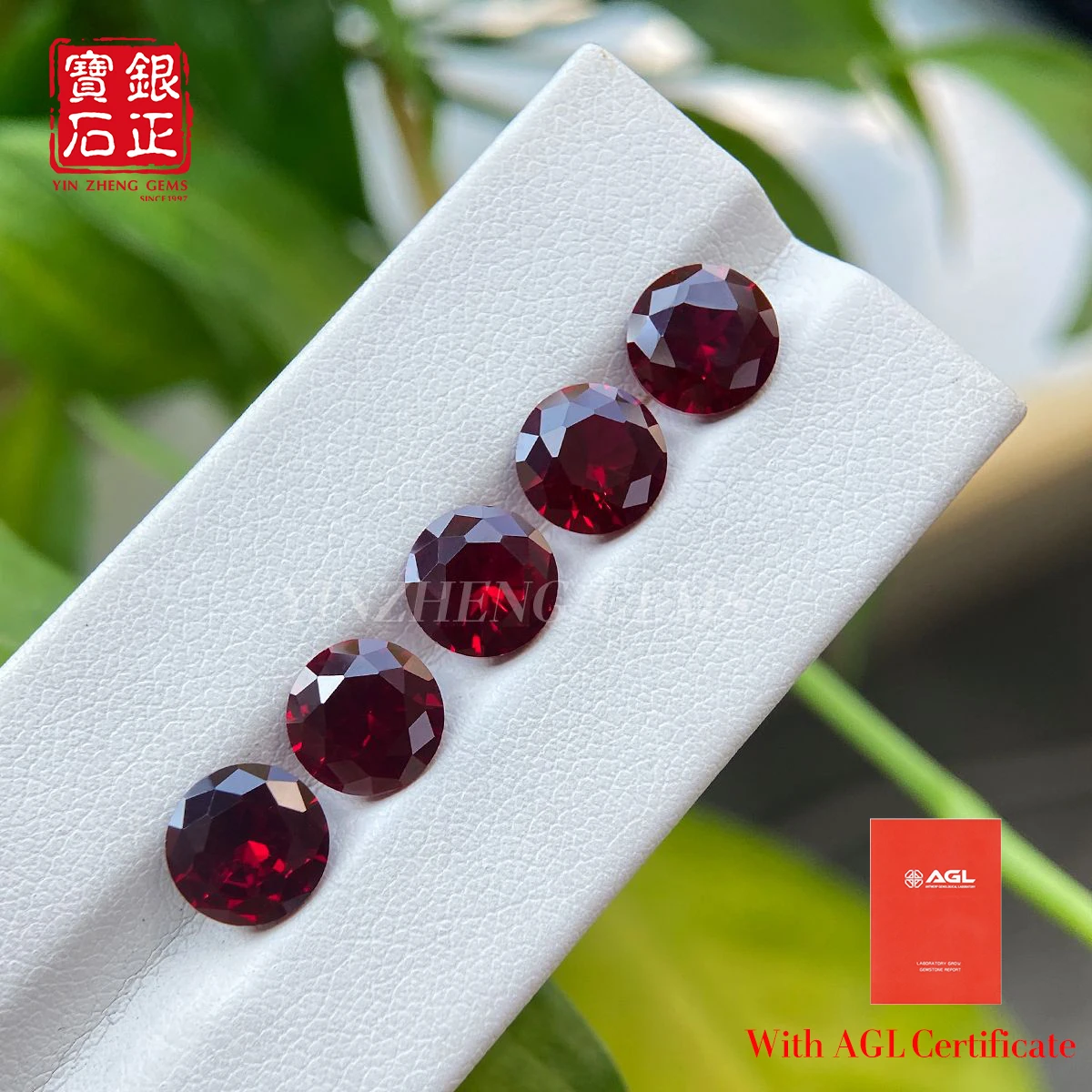 Round Shape Size 5.0-10.0mm Mozambique Ruby Flame Melted Loose Gemstone Stone With AGL Certifacate Beads For Jewelry Making