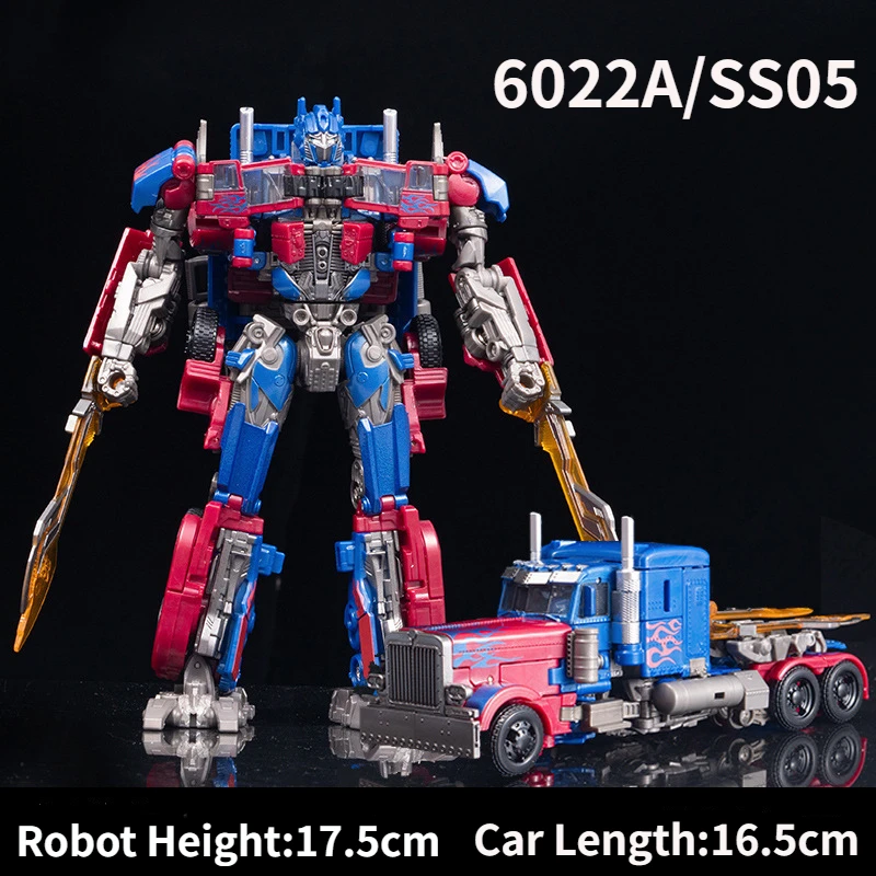 Transformer Toys BaiWei 6022A SS05 KO Optimus Robot Deformation Model OP Commander 17cm Action Figure Alloy Car Kids Boy Gift