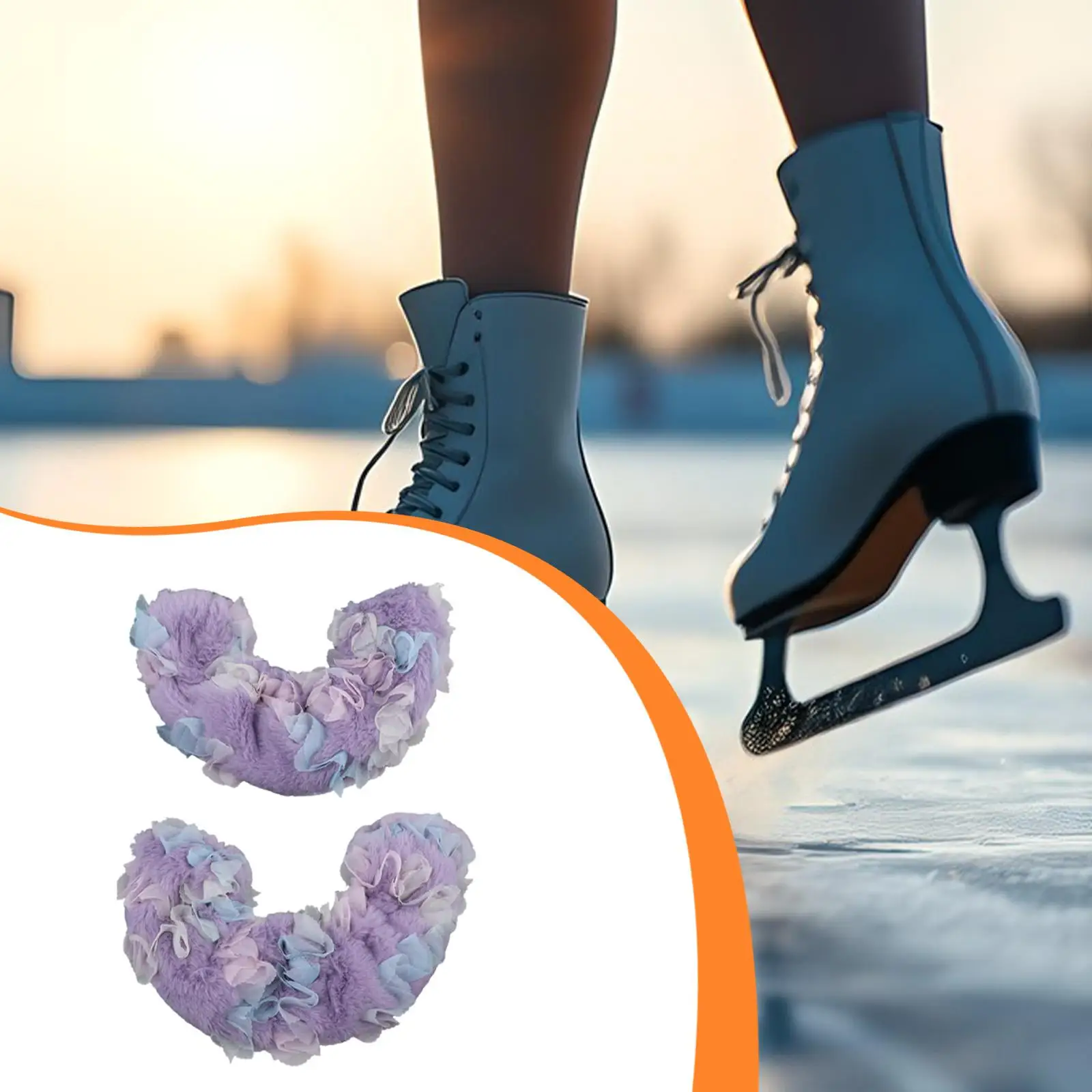 

Ice Skate Blade Covers Soft Plush Guards Protective Supplies for Figure Skates Hockey Skates Women Men