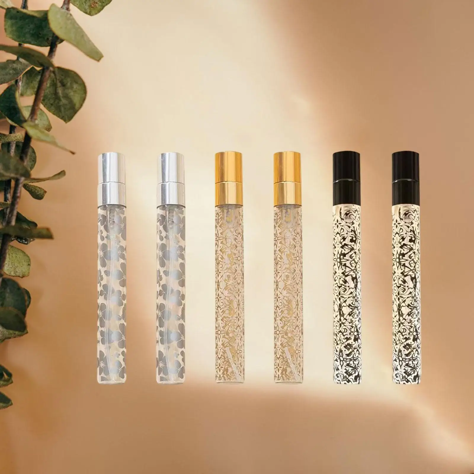 6 Pieces Perfume Travel Refillable Bottles 10ml Sample Dispenser for Travel