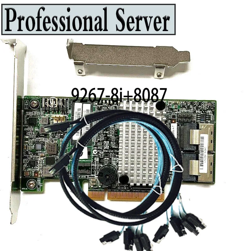 LSI 9267-8i 6Gb/s PCI-Express 3.0 512MB 8Port RAID0/1/10 SATA/SAS LSISAS2208+8087 to (4) 7-Pin SATA