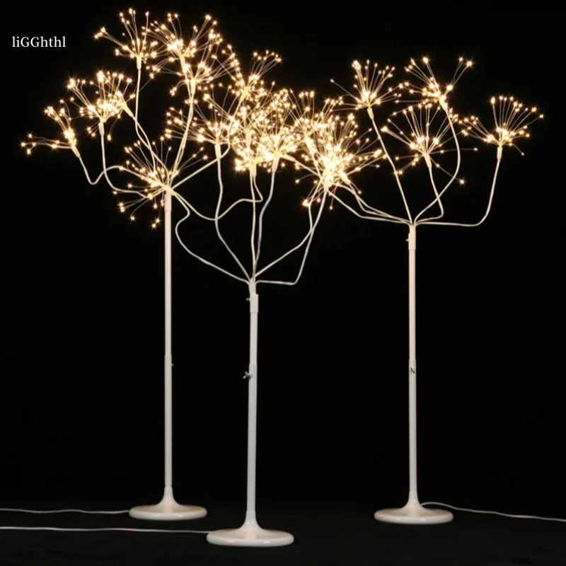 

Modern Fireworks Tree Road Leads Creative Ornament Lights Warm And Romantic Wedding Scenes Decorative Stage Floor Lamps