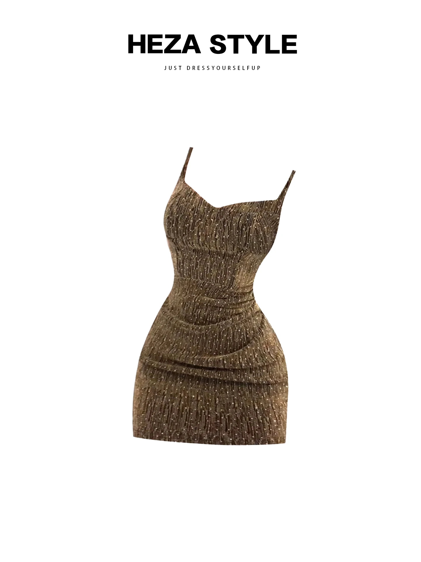 

HEZA Sparkling Sequin Bridesmaid Dr Women's Slimming Bodycon ort Skirt Sle French Sle Winter Season Svel Gown