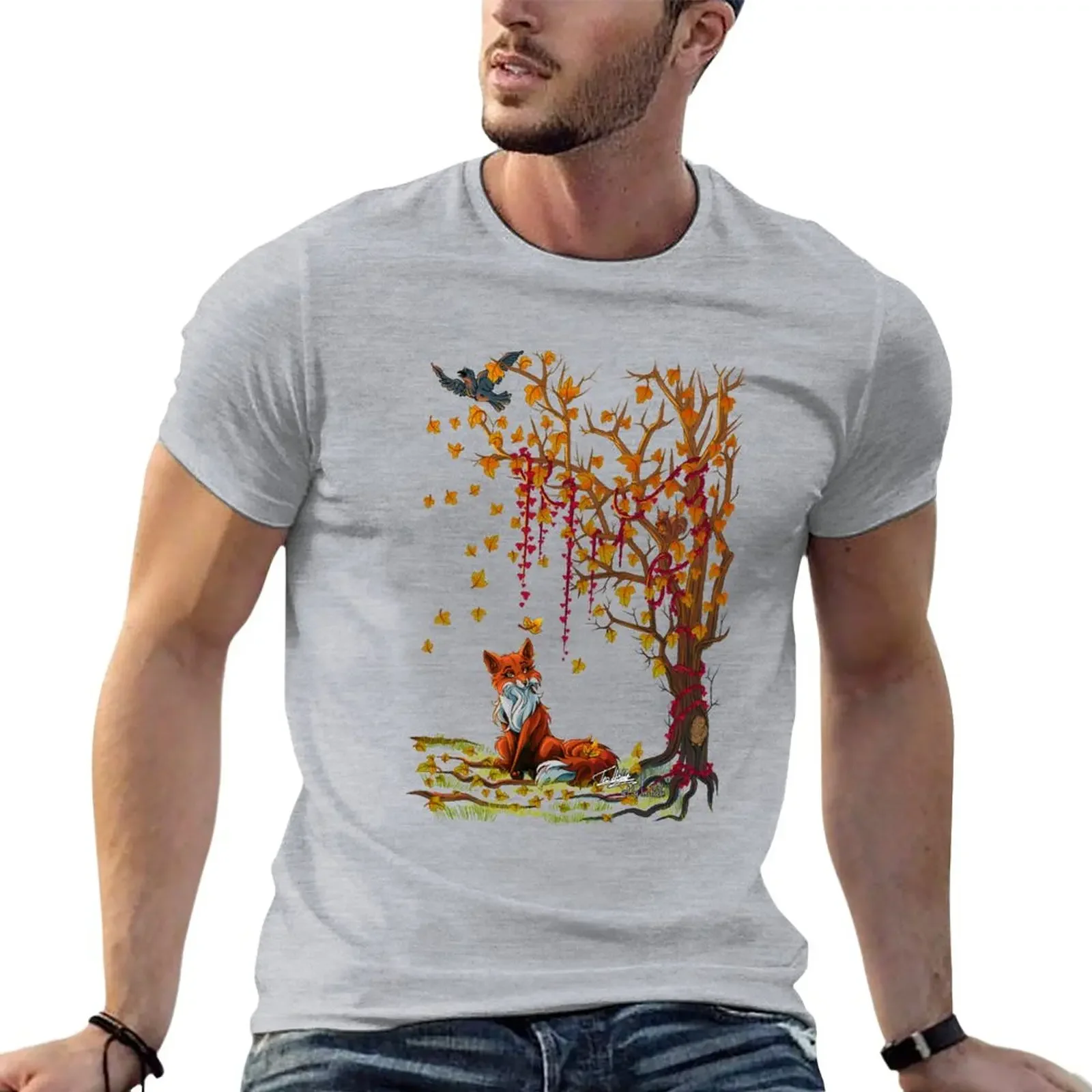 A Little Autumn Mood T-Shirt heavyweights boys animal print Men's t shirts