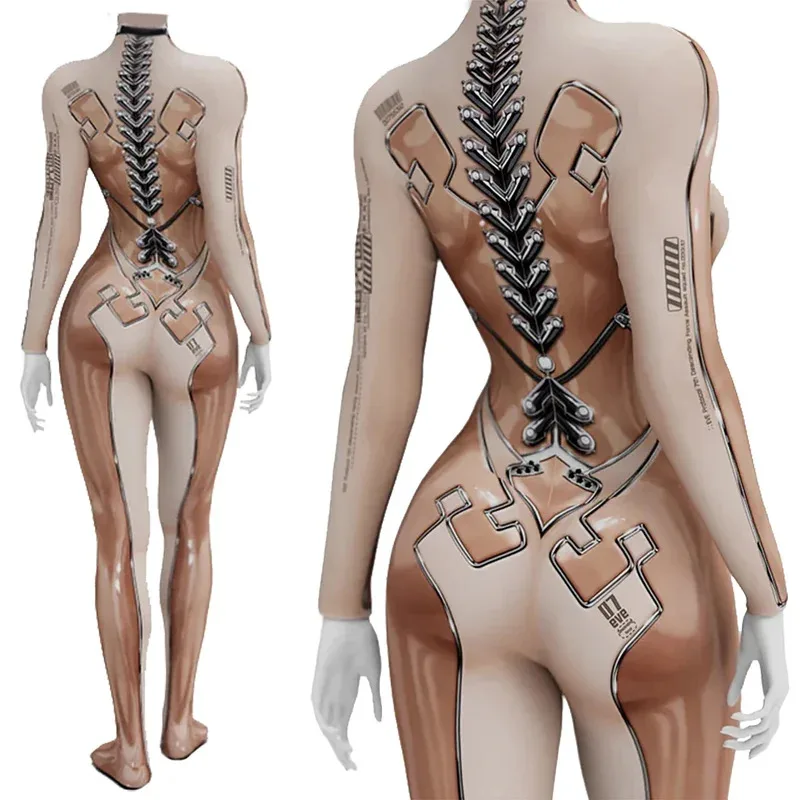 PS5 لعبة Stellar Blade Eve أزياء تنكرية للبطل الخارق بدلة نسائية فتاة Catsuit مطبوعة سباندكس Zentai الزي أزياء الهالوين