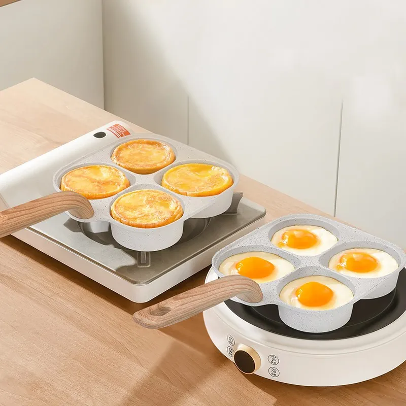 NIUFLY 4-Ball Induction Cooker Egg Pan Baking Supplies Mold