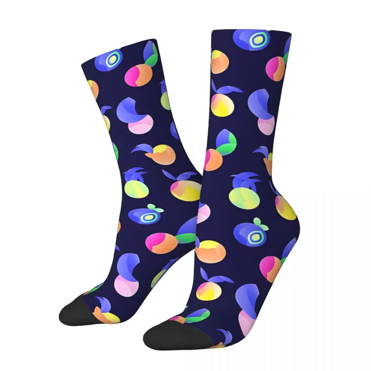 Vintage Juicy Tropical Summer Fruits Men's compression Socks Unisex Street Style Seamless Printed Novelty Crew Sock