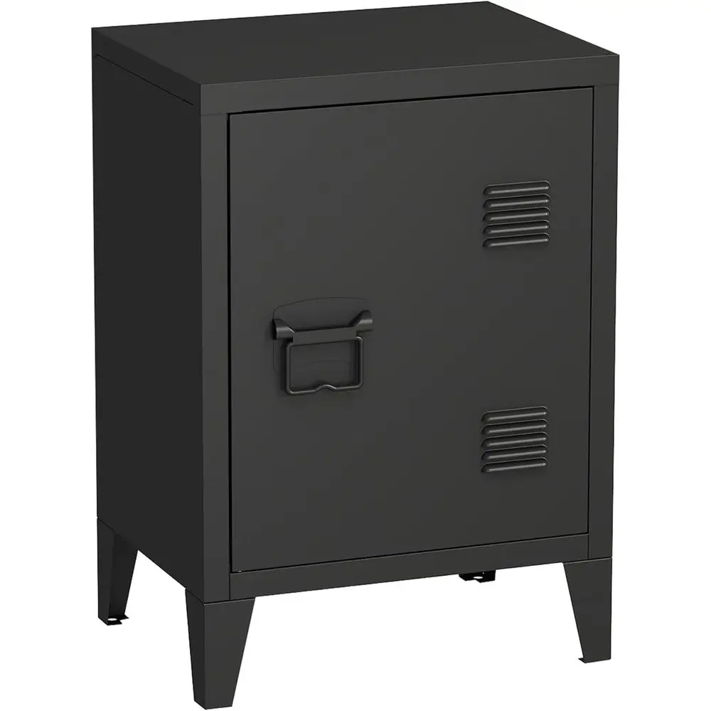 

Contemporary Steel Nightstand with Easy Assembly for Bedroom or Living Room Storage