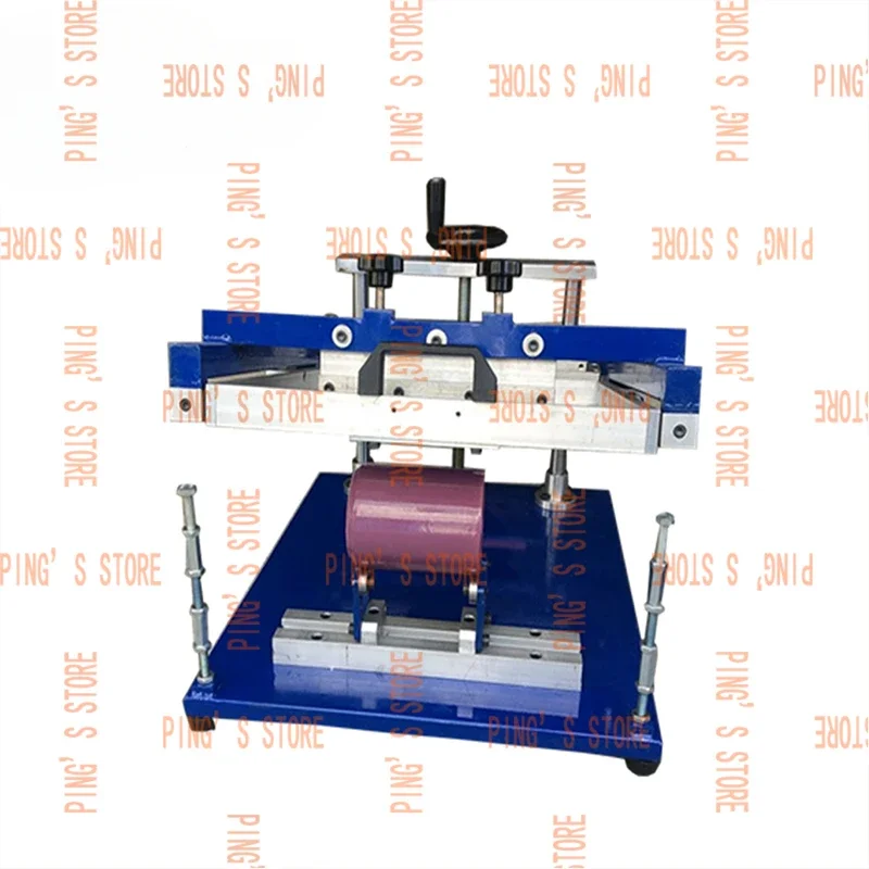 Cilindro manuale rotondo bottiglie di vetro cilindriche bicchieri di carta usa e getta stampante serigrafica per tazza di plastica