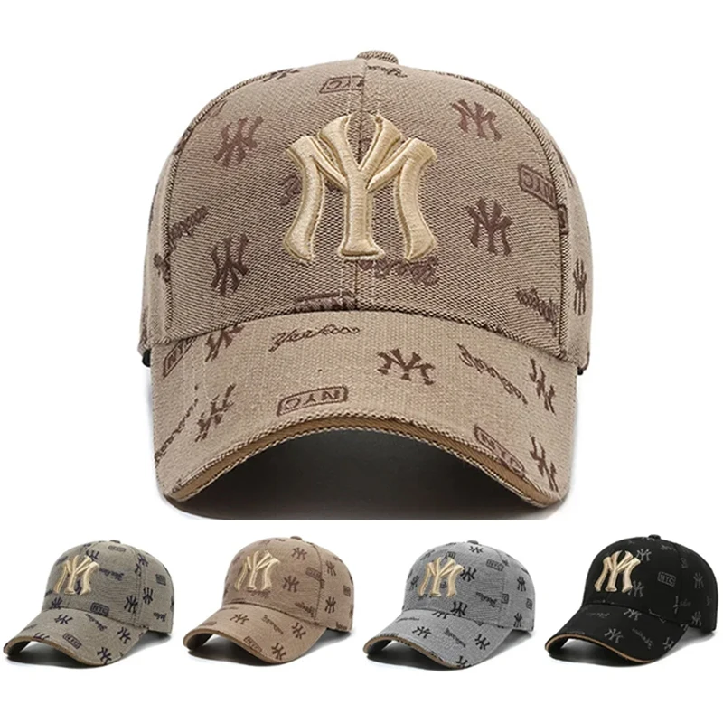 Spring Autumn Adjustable Baseball Cap Fashion Letter Embroidery Men Golf Sports Cotton Women Street Trend Hip Hop Truck Hats