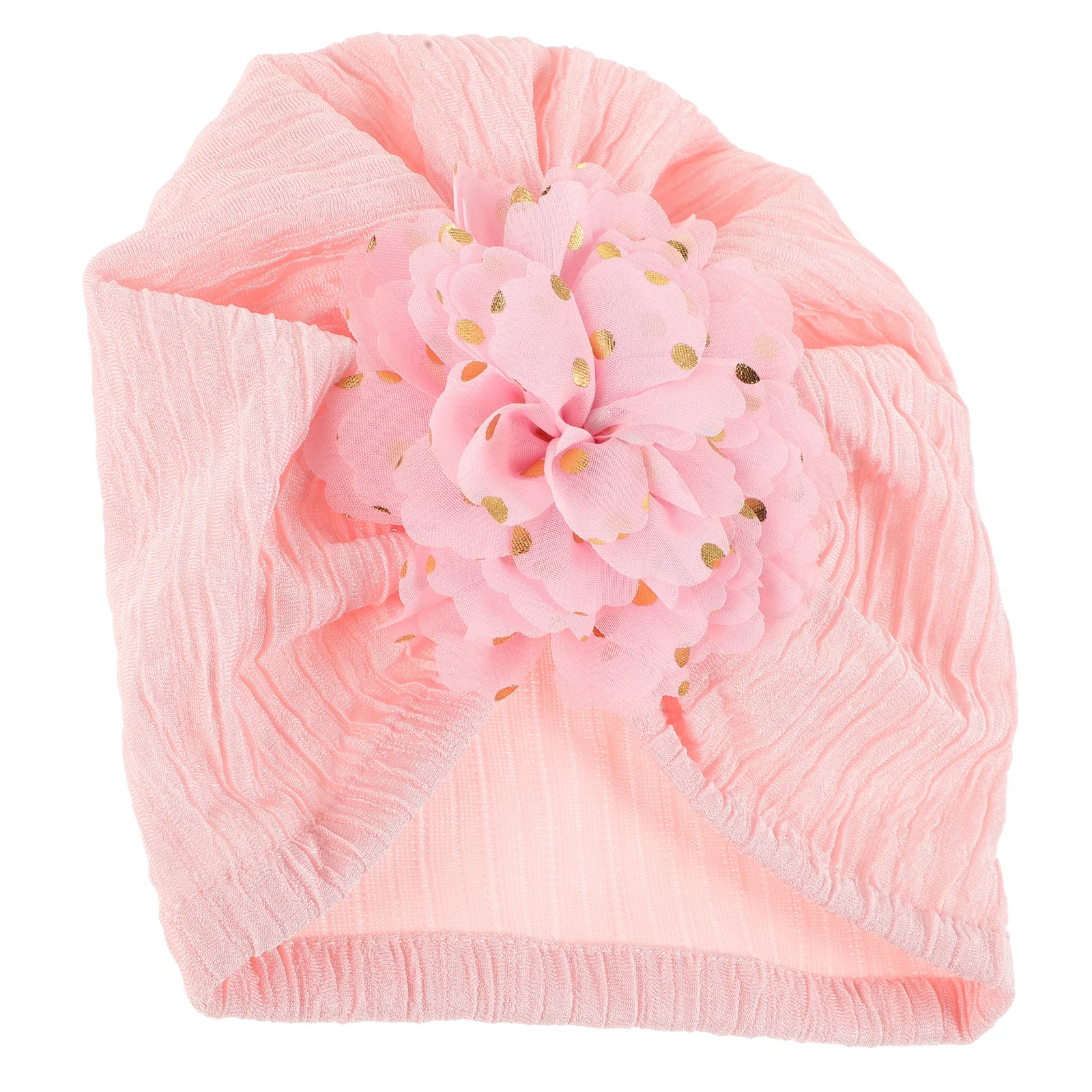 

Шапка-тюрбан для новорожденных девочек с цветочным дизайном, легкая весенне-осенняя теплая детская шапка, эластичная шапка для малышей