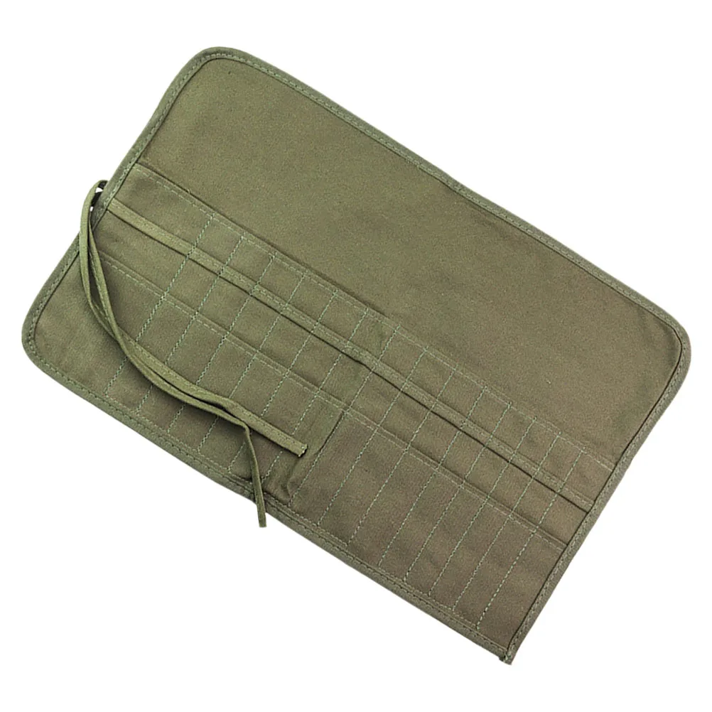 

1pcs Oil Paint Brush Storage Bag Canvas Pen Case Large Capacity Portable Organizer For Watercolor Supplies Painting Tools