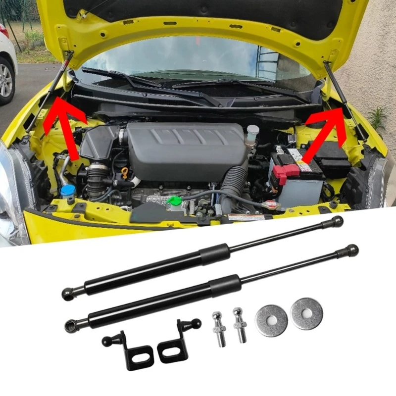 Metal Hydraulic Hood Support Rods For Jimny JB64 JB74 2019-2023 Maintenance Gas Spring Shocks Secure Engine Lid Lifting X37F