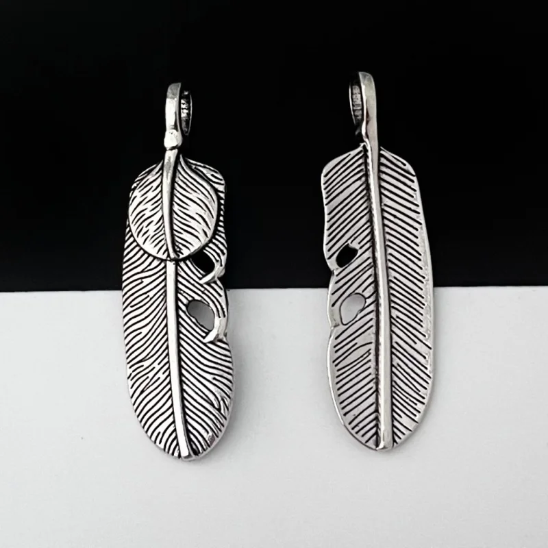 5pcs Elegant Turquoise Feather Parts Charms Jewelry For Fashion Jewelry Necklace Keychain DIY Handmade Pendants