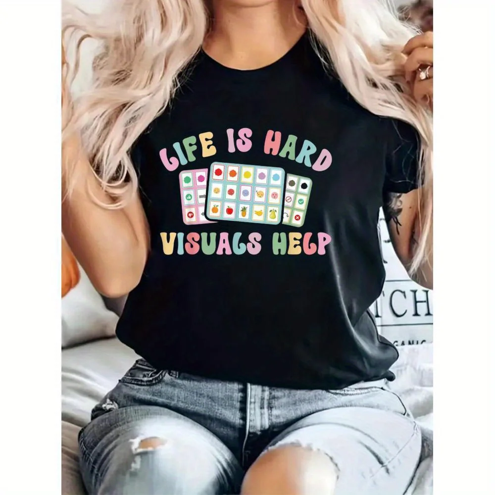 تي شيرت صلب مطبوع عليه رسومات السلوك المطبقة ABA معالج ABA مقاس كبير 0XL-4XL