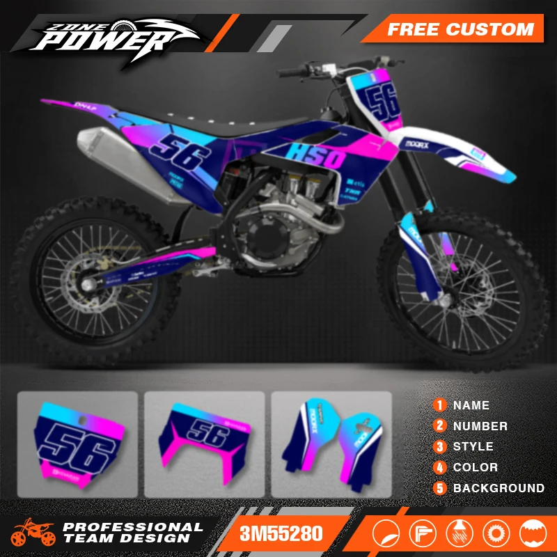 Powerzone Motorcycle Graphics Decals Sticker Kit for Husqvarna TE FE 150 200 250 300 350 400 450 2017 2018 2019 TC FC 16-18 118