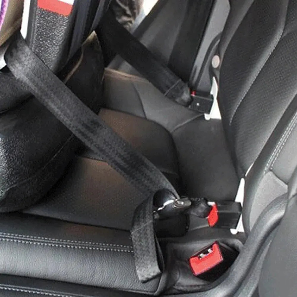 Car Child Safety Seat Belt 2-point Isofix/Latch Interface Connection Strap Fixing Band Adjustable Seat Belt Extender