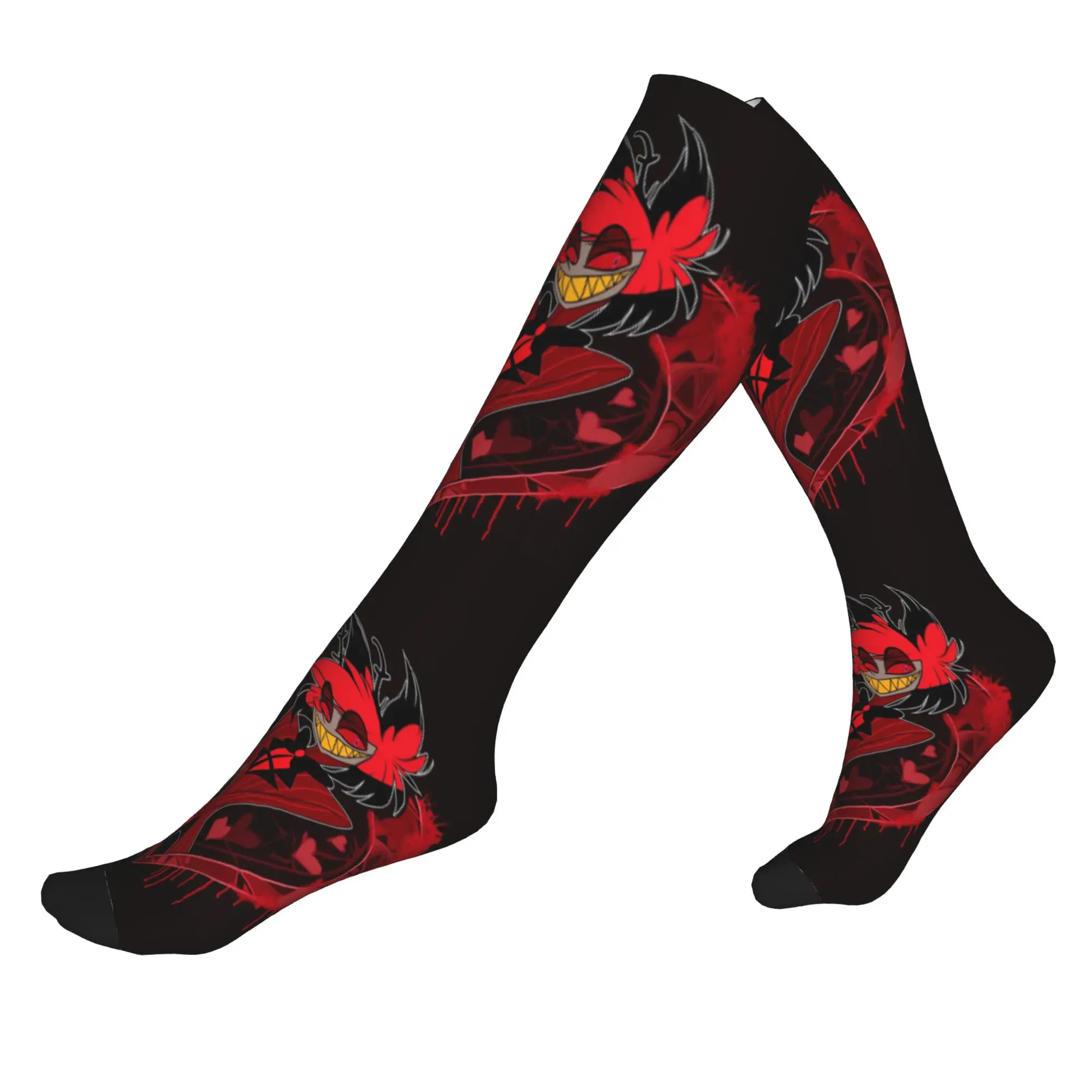 

Kawaii Mens Hazbins Anime Animation Hotel Dress Socks Unisex Breathbale Warm 3D Print Sports Compression Socks