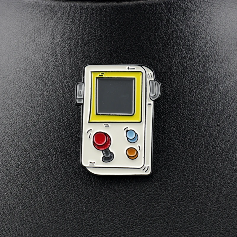 Pinos de Broche Mestre Slot Vintage, Joystick de Jogo de Desenhos Animados, Forma de Console Gamepad, Emblema Esmaltado, Alfinete de Lapela, Jóias