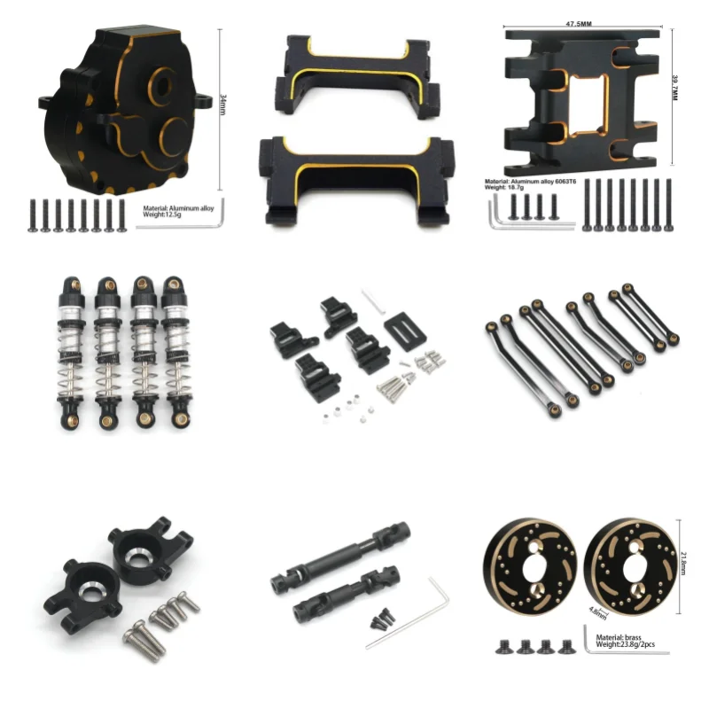 JJRC 1/18 C8801 C8809 RC AX8560 Remote Control Car Is a Comprehensive Collection of Upgraded Accessories and Black Parts