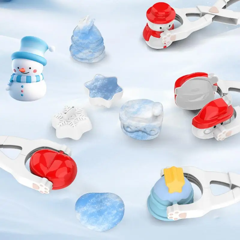 Snow Ball Clip Christmas Theme Snowball Shapes Maker Snow Ball Toys Winter Play Outdoor Detachable Snow Ball Maker Snow Toys For