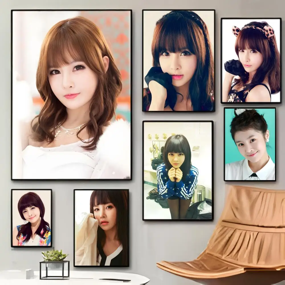 Retro Sweet Vocalist J-Jeon Bo ram Poster Sticky Waterproof Coffee House Bar Room Wall Decor Gift