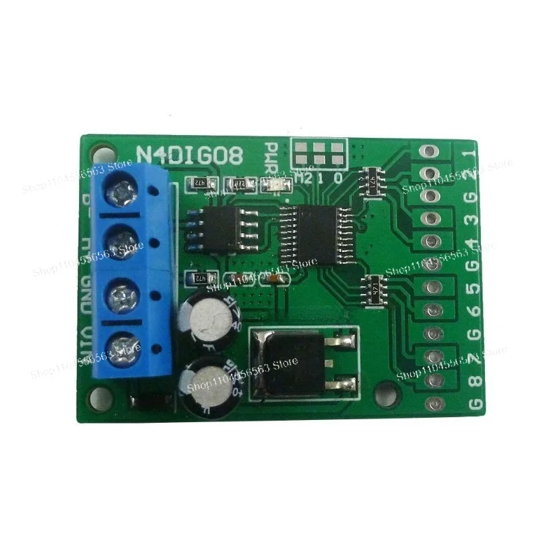 8-Channel RS485 TTL Input and Output Module NPN PNP Digital Switch Acquisition and Control N4DIG08