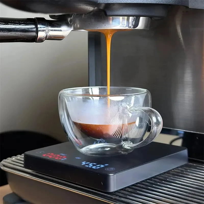 2026New Portable Coffee Scale Nano Coffee Scale with Timer Espresso Scale with Auto Peel Touch Sensor and Silicone Lid
