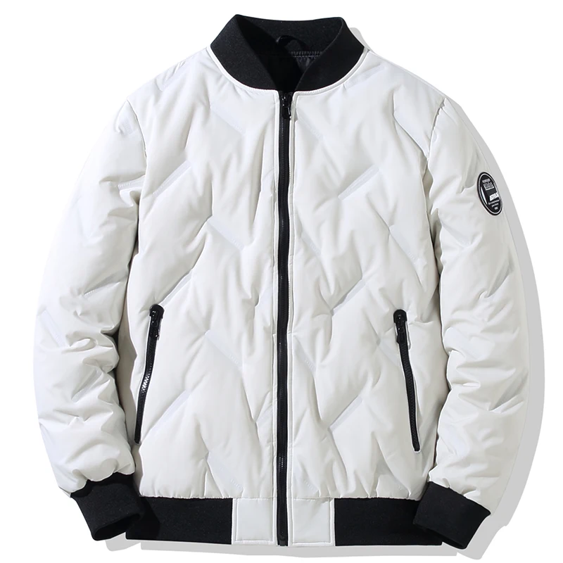 

Модная мужская короткая пуховая куртка с воротником-стойкой, теплая, молодежная, из полиэфирного волокна, белая, с наполнителем из пуха, стандартной длины.
