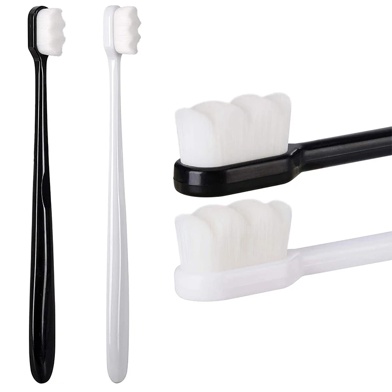 2-teiliges Set Zahnbürste für Erwachsene, ultraweiche Zahnbürste, Nano-Zahnbürste für empfindliches Zahnfleisch, zusätzliche Zahnbürsten, empfindliche Zähne – Detail 1