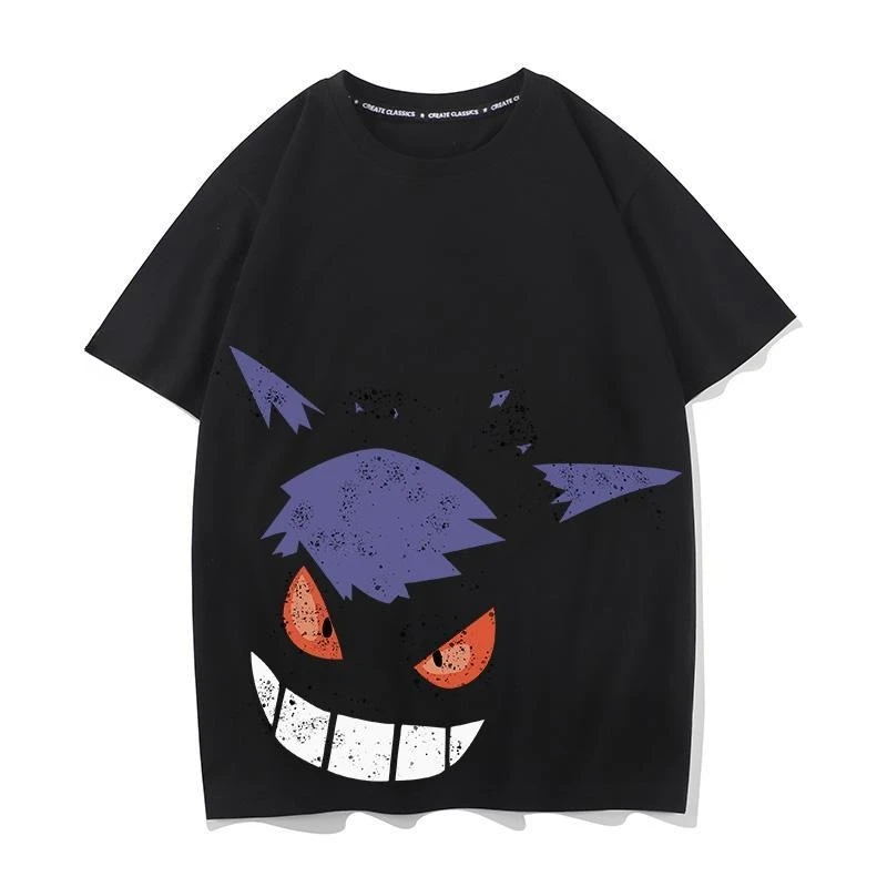 2026 Neues Hidden Genie Print Mode Frühling Herren Kurzarm Eltern-Kind Locker Sitzendes und Bequemes T-Shirt