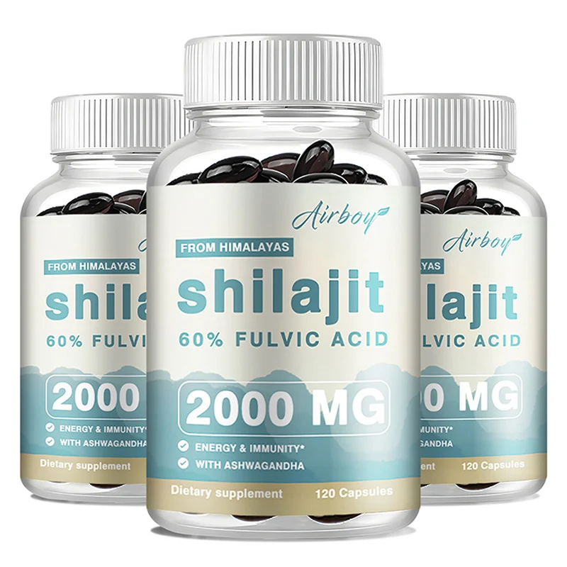 Shilajit Capsules - Supports Healthy Aging Bones and Joints, Improves Energy, Endurance and Muscle Recovery