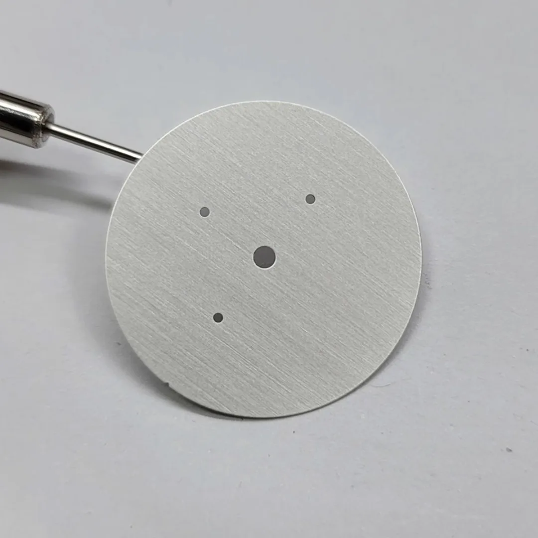 Vertical Texture 31.8mm Blank Watch Dial Gold/ Silver/ Rose Watch Faces for VK63 Movement DIY Accessories Without Numbers Dial