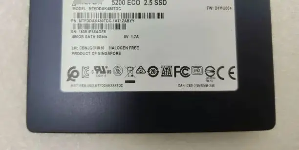 

Для MTFDDAK480TDC 5200 ECO 2,5 SSD 480G SATA
