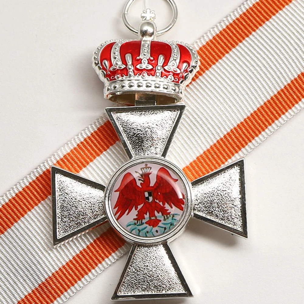 1PC German Empire Prissia Medal Red Eagle Order 4TH Class with Crown History Collection Craft Gift