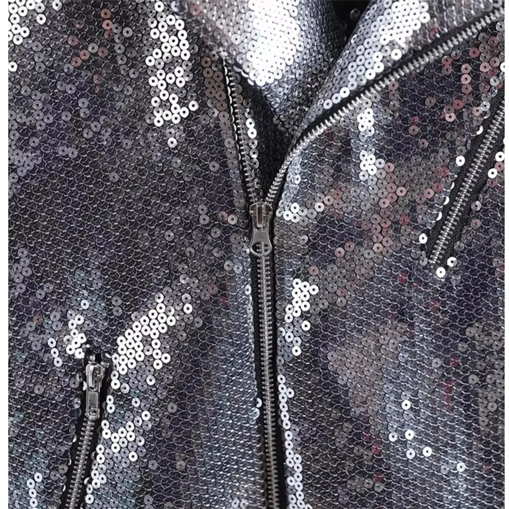 الرجال صدرية ضئيلة الفضة الترتر بار المغني المرحلة زي سستة طبل معطف الرقص الذكور سترة راقصة لامعة الأداء الملابس