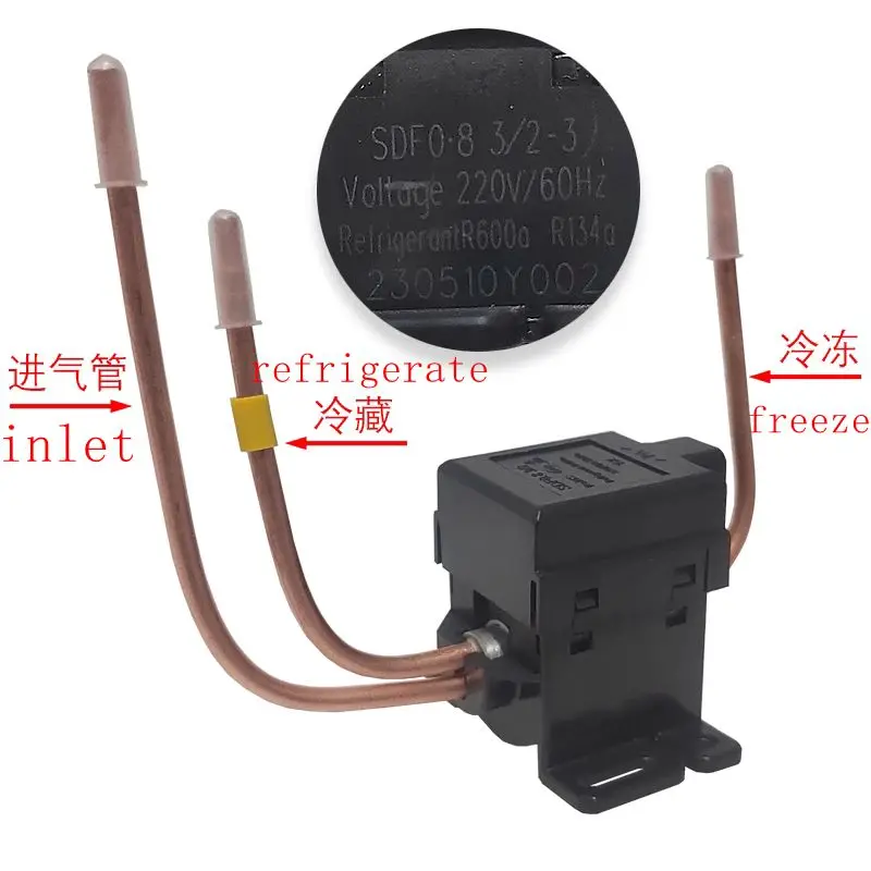 Suitable for Haier and other refrigerators. Pulse solenoid valve SDF0.8 3/2-3220V refrigerator accessories. Pulse valve