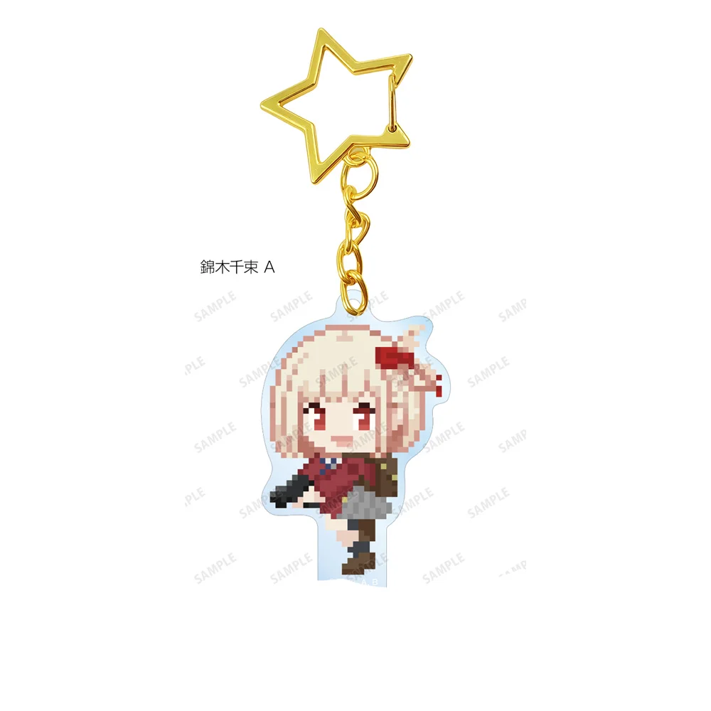 6CM Anime Lycoris Recoil Acrylic Keychain Model Cosplay Charm Characters Ornament Accessories Goods Collection Gifts