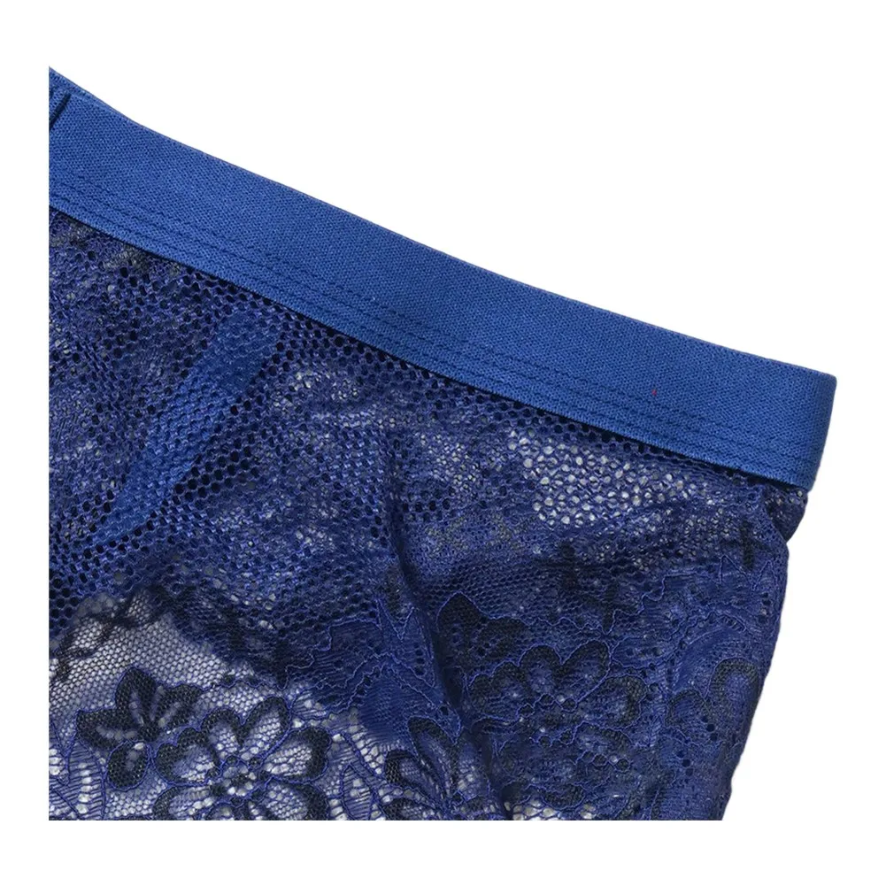 

Модные мужские трусы-брифы с жаккардовым узором и кружевом, с анатомическим карманом, дышащие, с низкой посадкой, удобные повседневные трусы