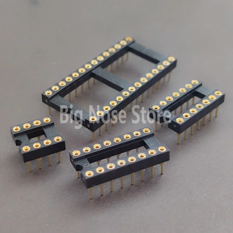 NEXTRON Fully gold-plated IC socket, 8pin 14pin 16pin 28pin all in stock, DIP8/DIP14/DIP16/DIP28, dual single quad OP AMP OPAMP