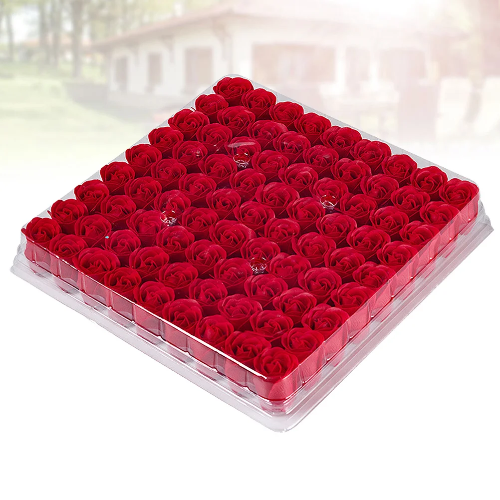 

81pcs Simulation Rose Flower Romantic Soap Roses Eco-Friendly Gift For Valentine'S Day Wedding Home Decoration Party
