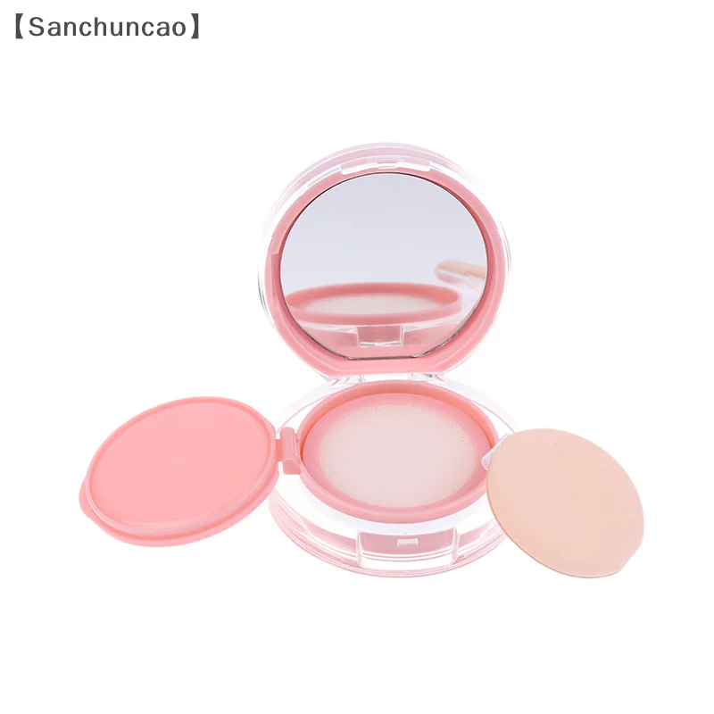 Roze Mini Luchtkussen Foundation DIY Box Lege Bladerdeegdoos Met Spiegel Voor BB Cream Cosmetische Container Make-up Case Huidverzorging