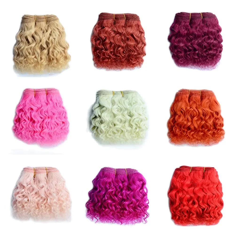 Wholesale High Quality  15*500cm DIY Wool Curl Doll Wig Handmade Hair Wig For  1/3 1/4 BJD Wig Accessories Toys