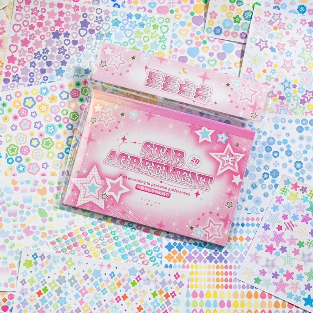 

New 20 Sheets Sticker Book Have a Date with the Stars Series DIY Kpop Stickers Gift Scrapbook School Stationery