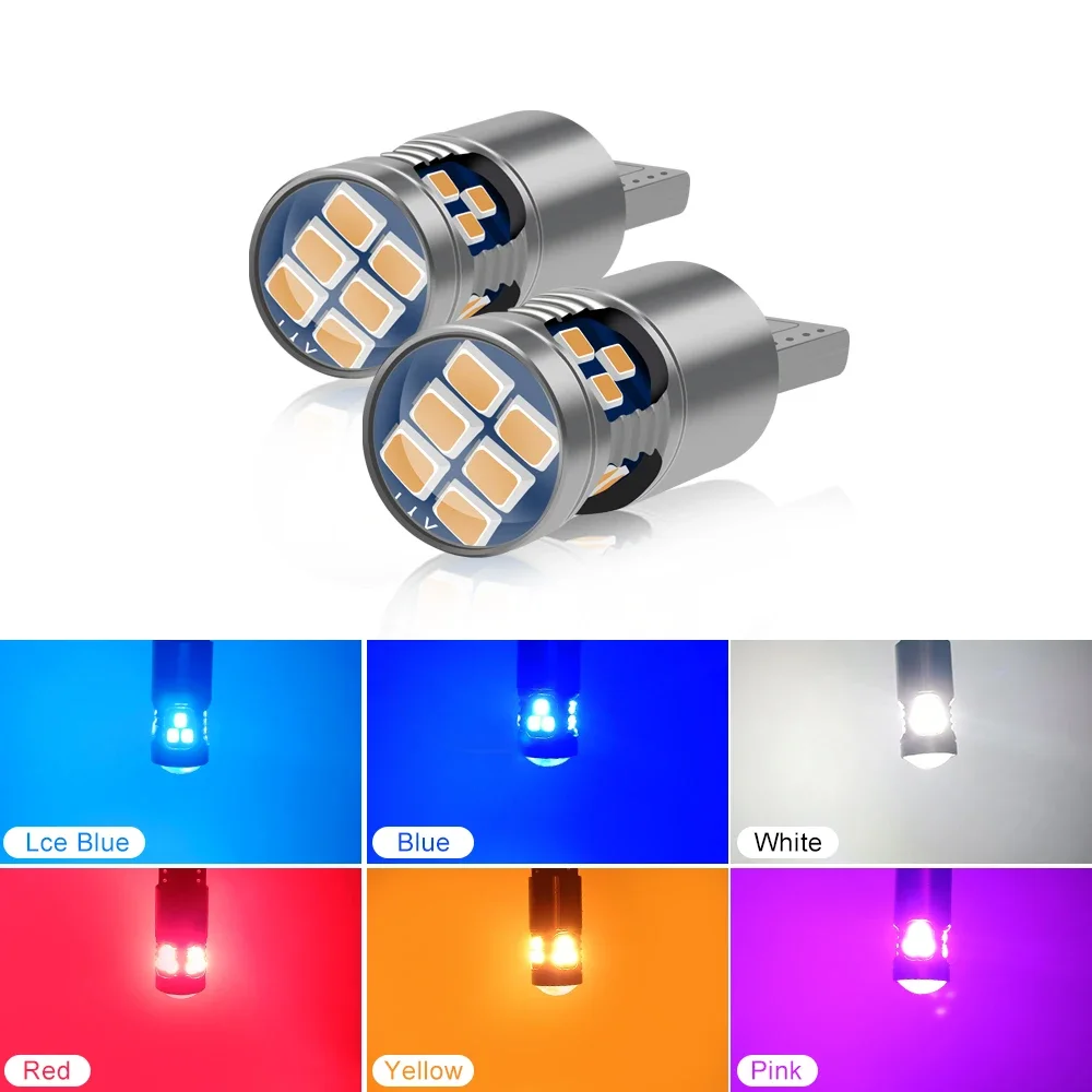 2x Car Signal Lamp T10 W5W Led Canbus Bulbs 18SMD 2014 Chips W5W 168 194 Car Interior Reading Light Wedge Side Lamps 12V