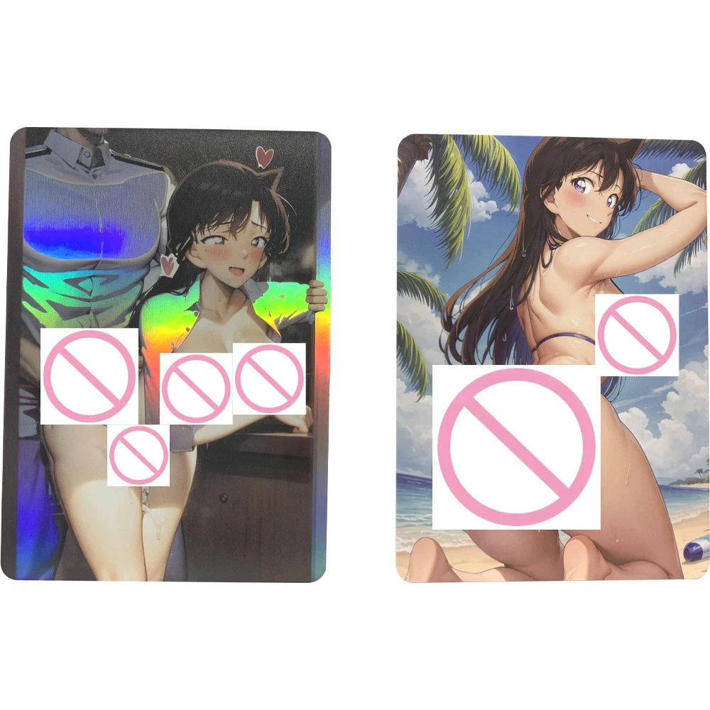 

Conan Mouri Ran Big Breasted Beauty Sexy Nude Card Anime Collection Card Plump Big Butt Refractive Colorful Flash Boy Gifts