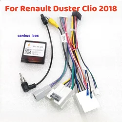 16 Pin Canbus box Adaptor RP5-RN-101 XP Canbus For Renault Duster Clio 2018 With Wiring Harness Cable Android Car Radio
